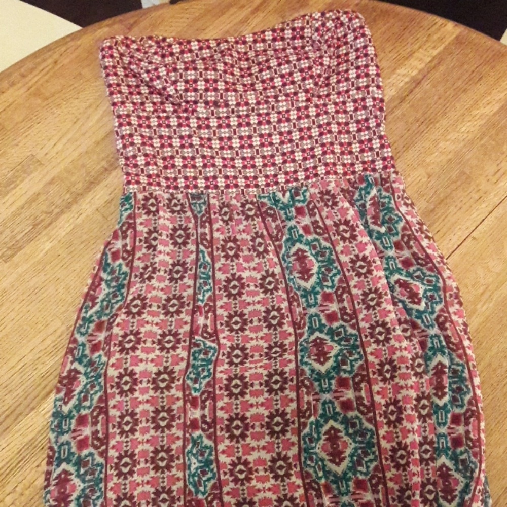 Strapless maxi dress